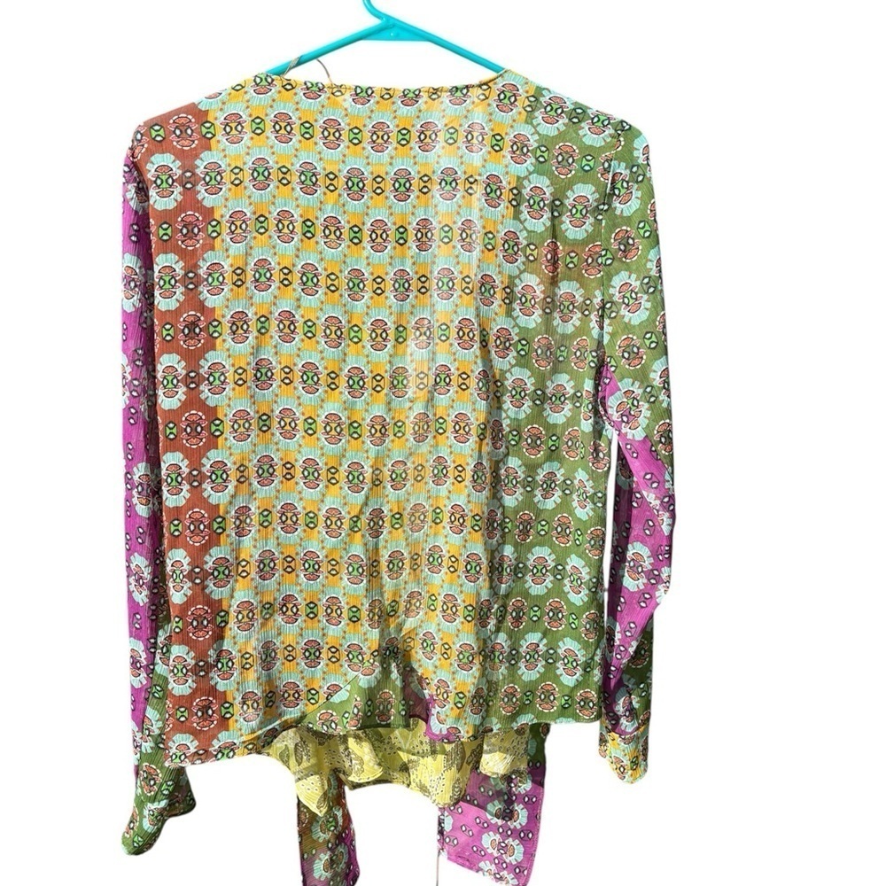 Zara Multicolor Geometric Pattern Top - Picture 5 of 7